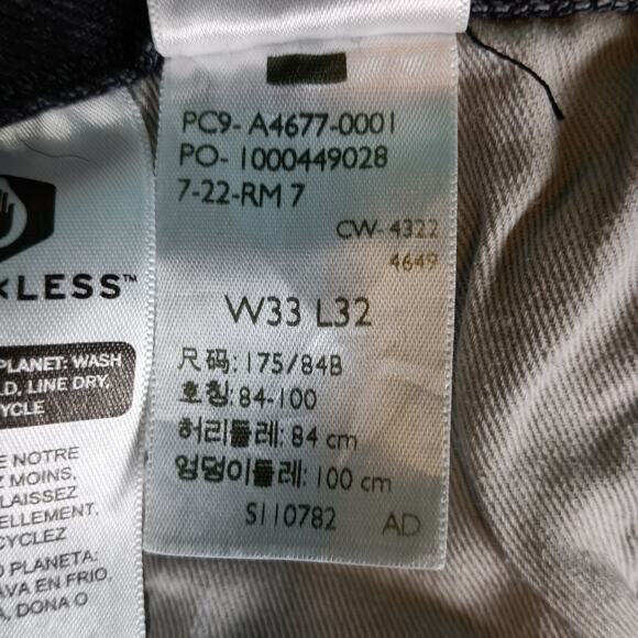 Levis 501 54 Deconstructed Jeans Men 33x32 Black Distressed Taper Button Fly - Picture 4 of 16